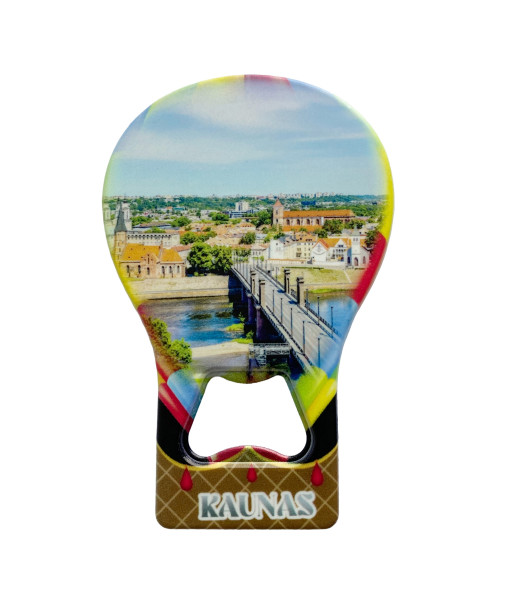 Magnetas Kauno panorama oro baliono formos 